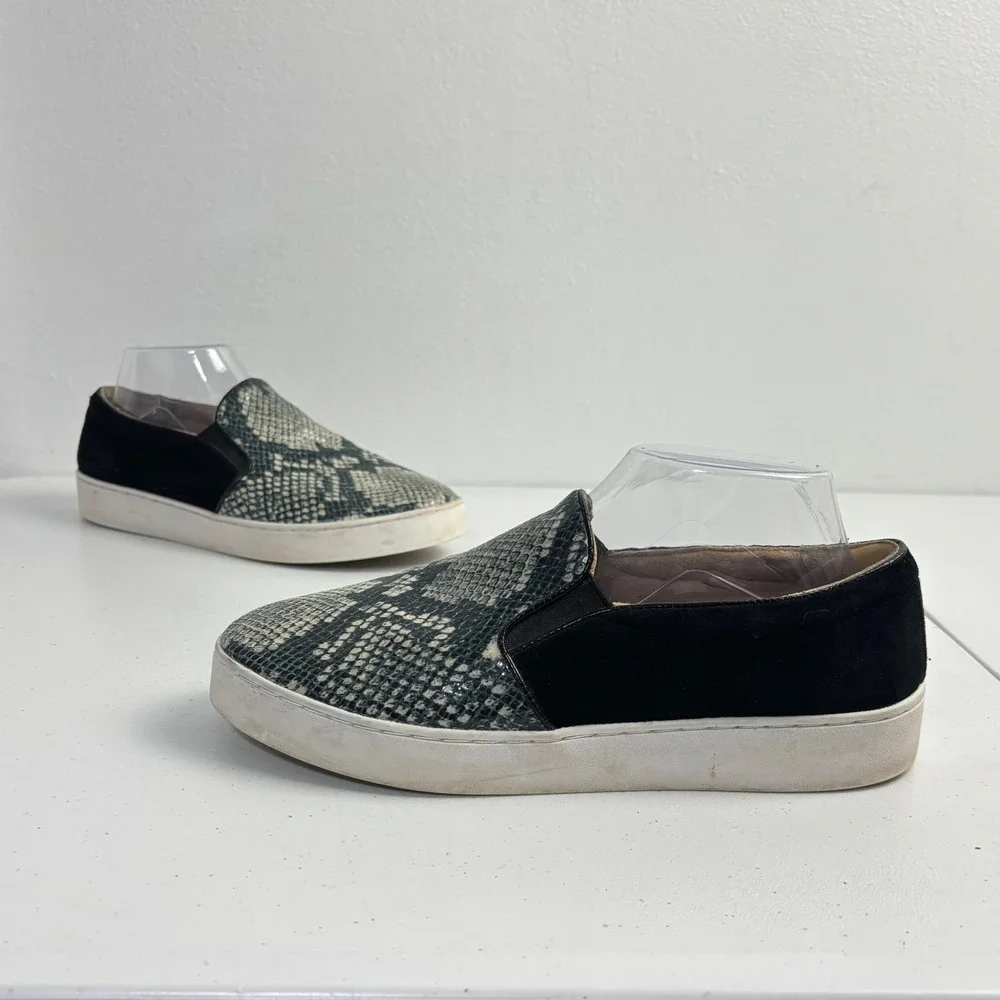 Vionic Midi Slip On Sneakers Snakeskin Print Suede Orthopedic Comfort Women  8